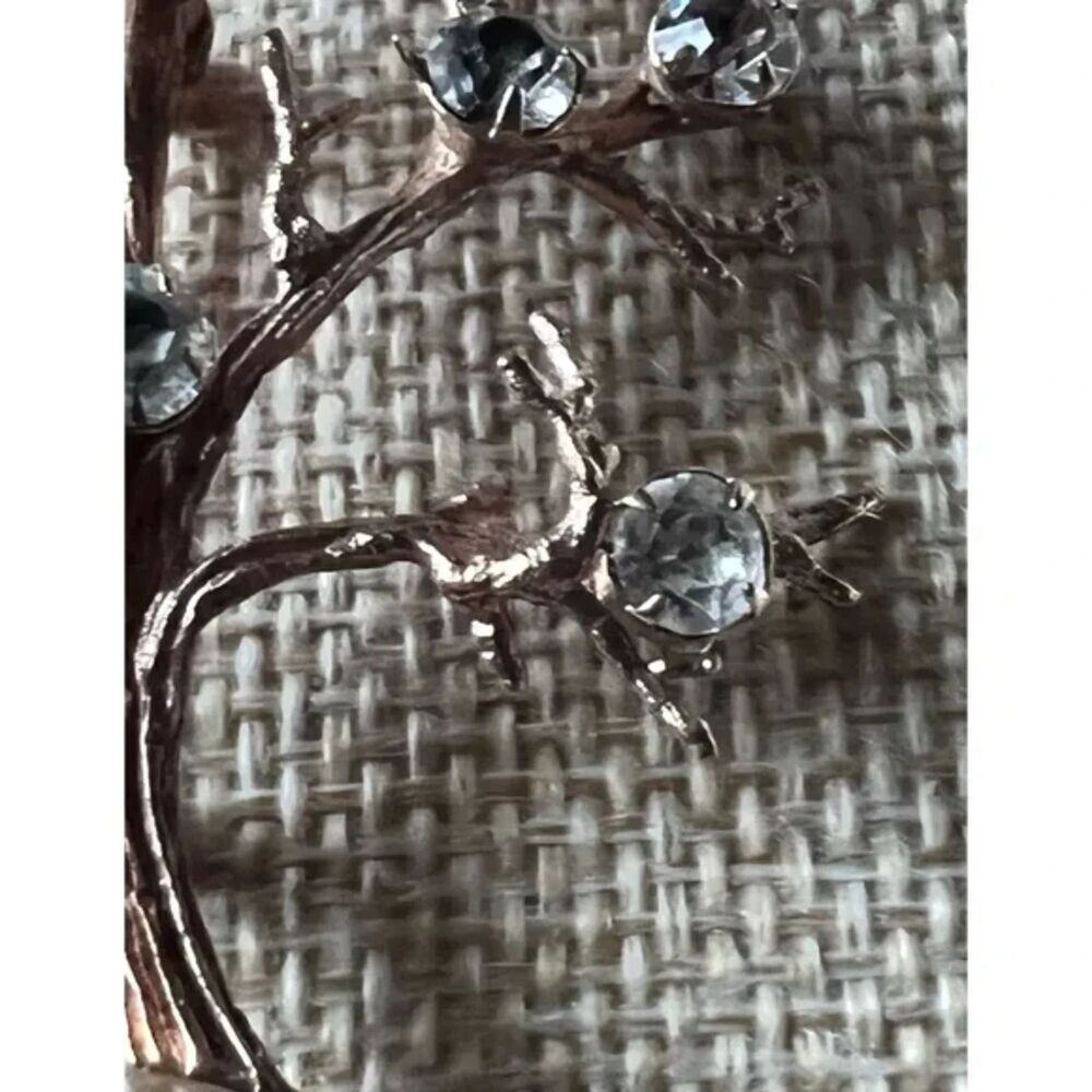 Sarah Coventry RARE Rhinestones Tree Brooch Gold Tone - Picture 5 of 10